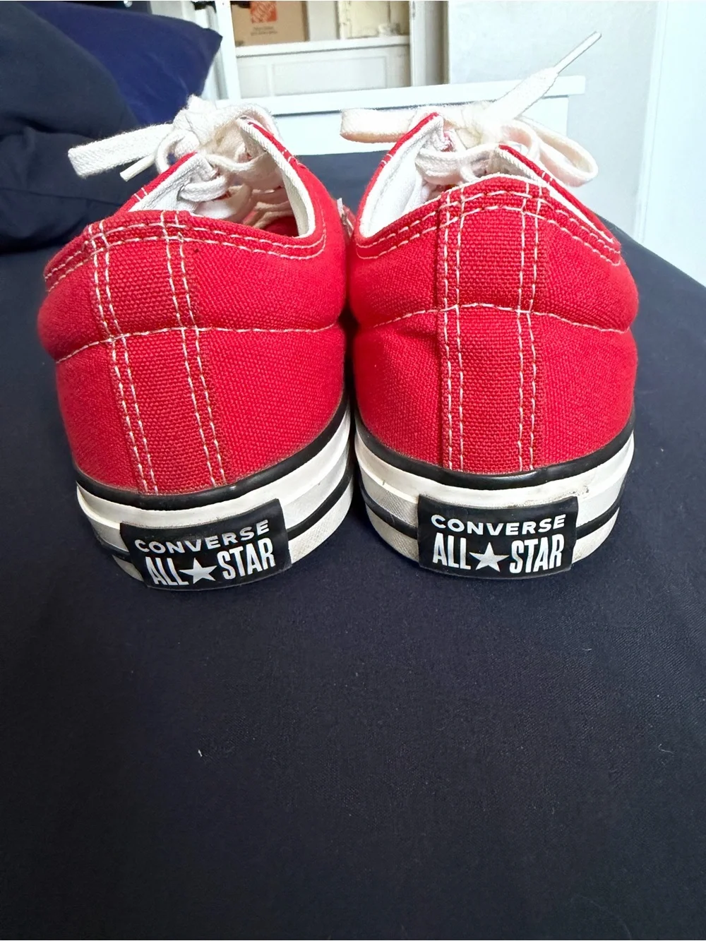 Converse Kids Red Low-Top Sneakers with White Accents